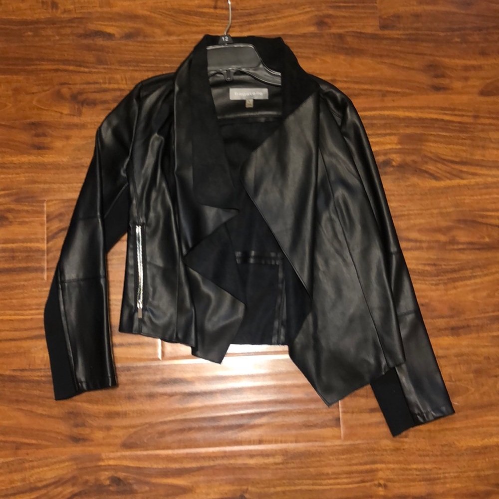 Black leather jacket